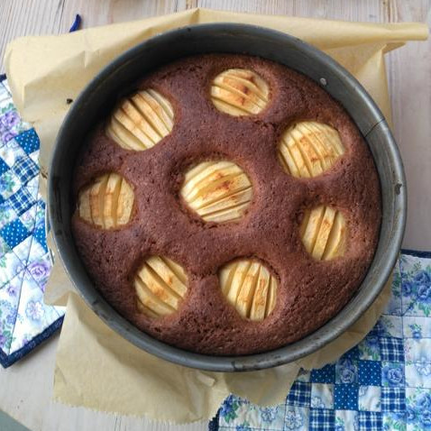 Apfel-Schoko-Kuchen ohne Glasur