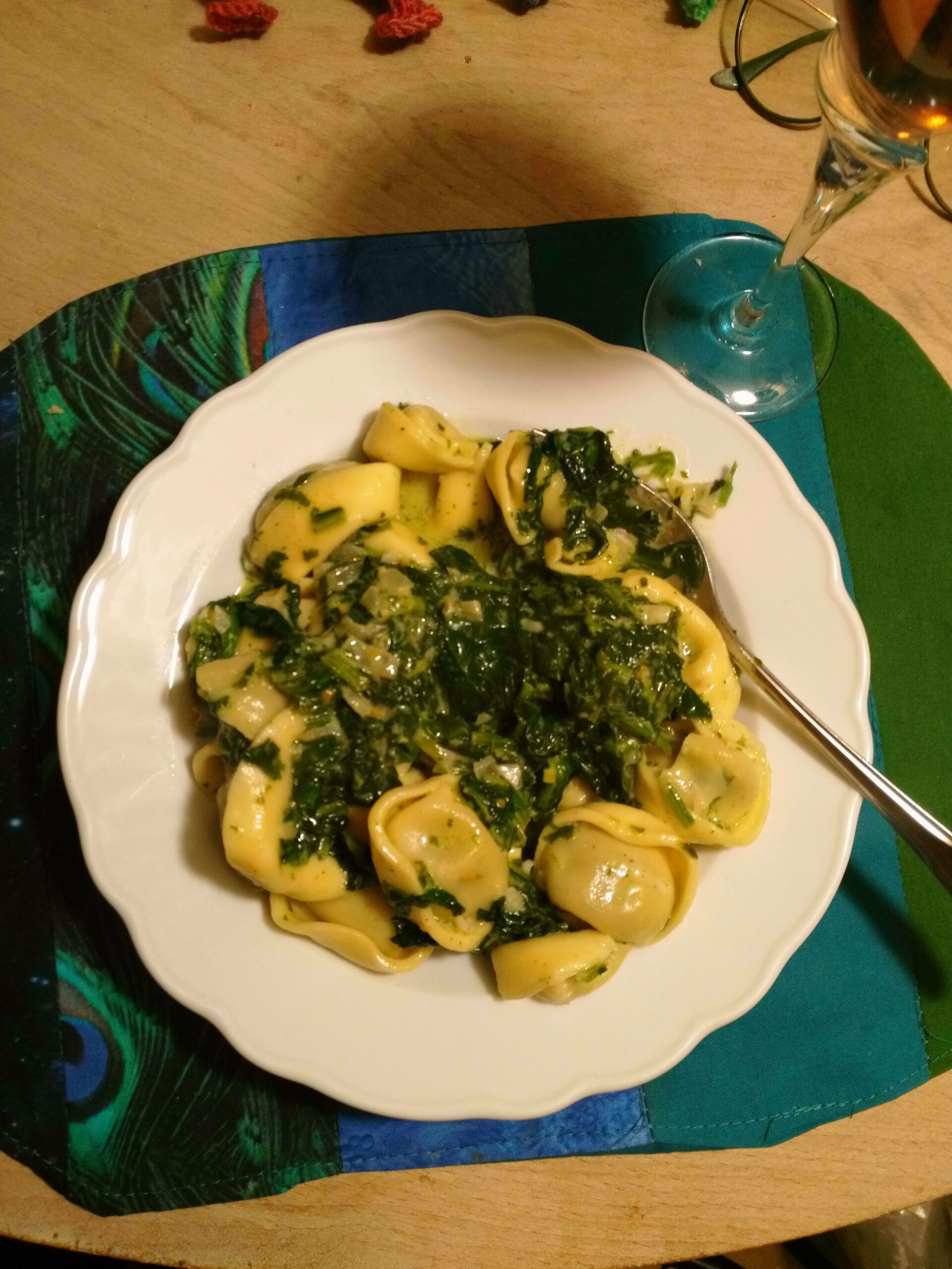 Tortellini mit Rahmspinat